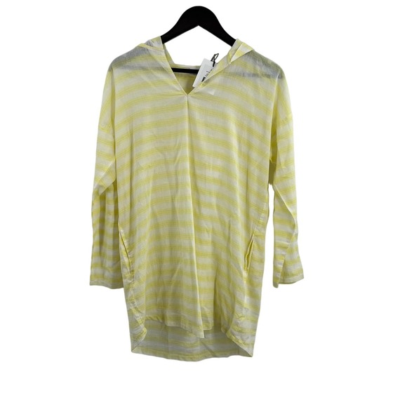 Onia Yellow Stripe Sophia Hoodie Coverup Size Small New